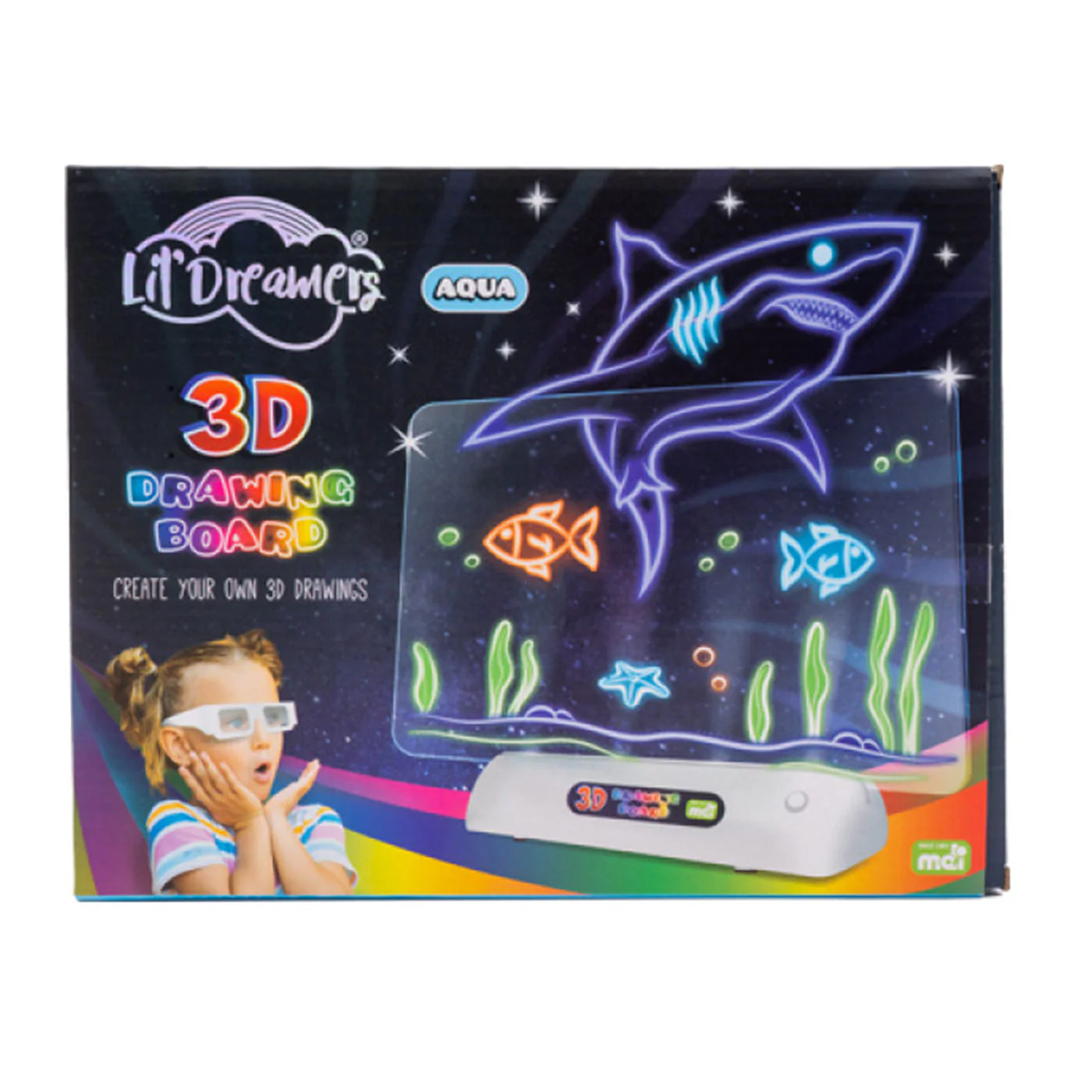 Aqua World's Sea Animals 3D Illuminate Drawing Board