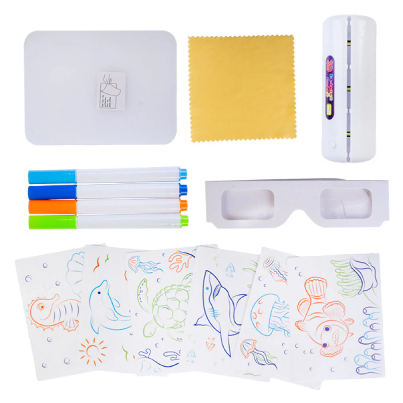 Aqua World's Sea Animals 3D Illuminate Drawing Board - Image 3