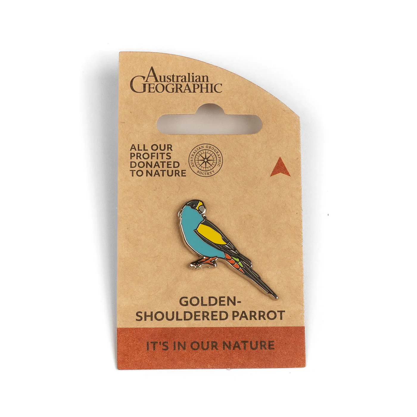 Australian Geographic Golden Shouldered Parrot Pin