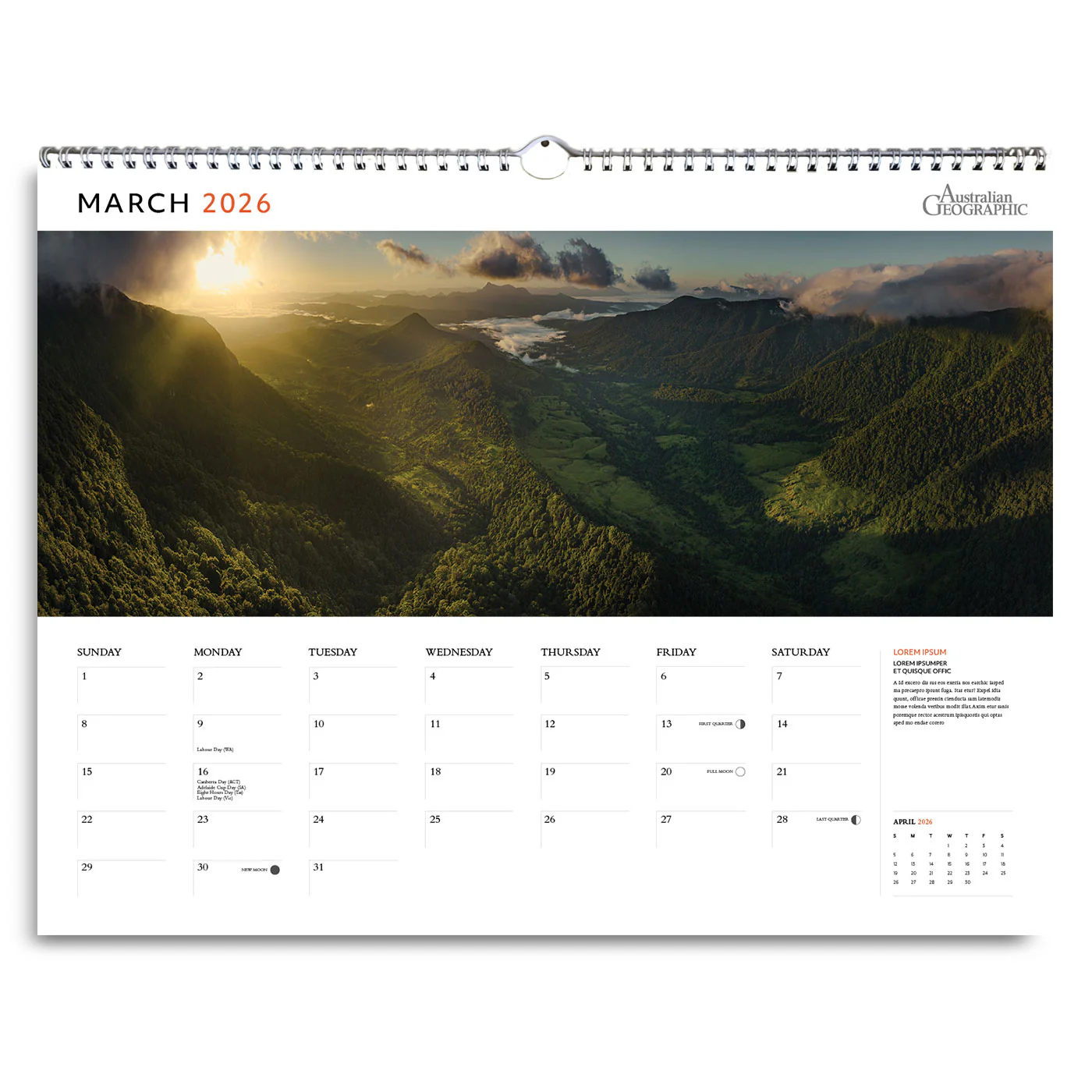 Australian Geographic Panorama Calendar 2026 - Image 3