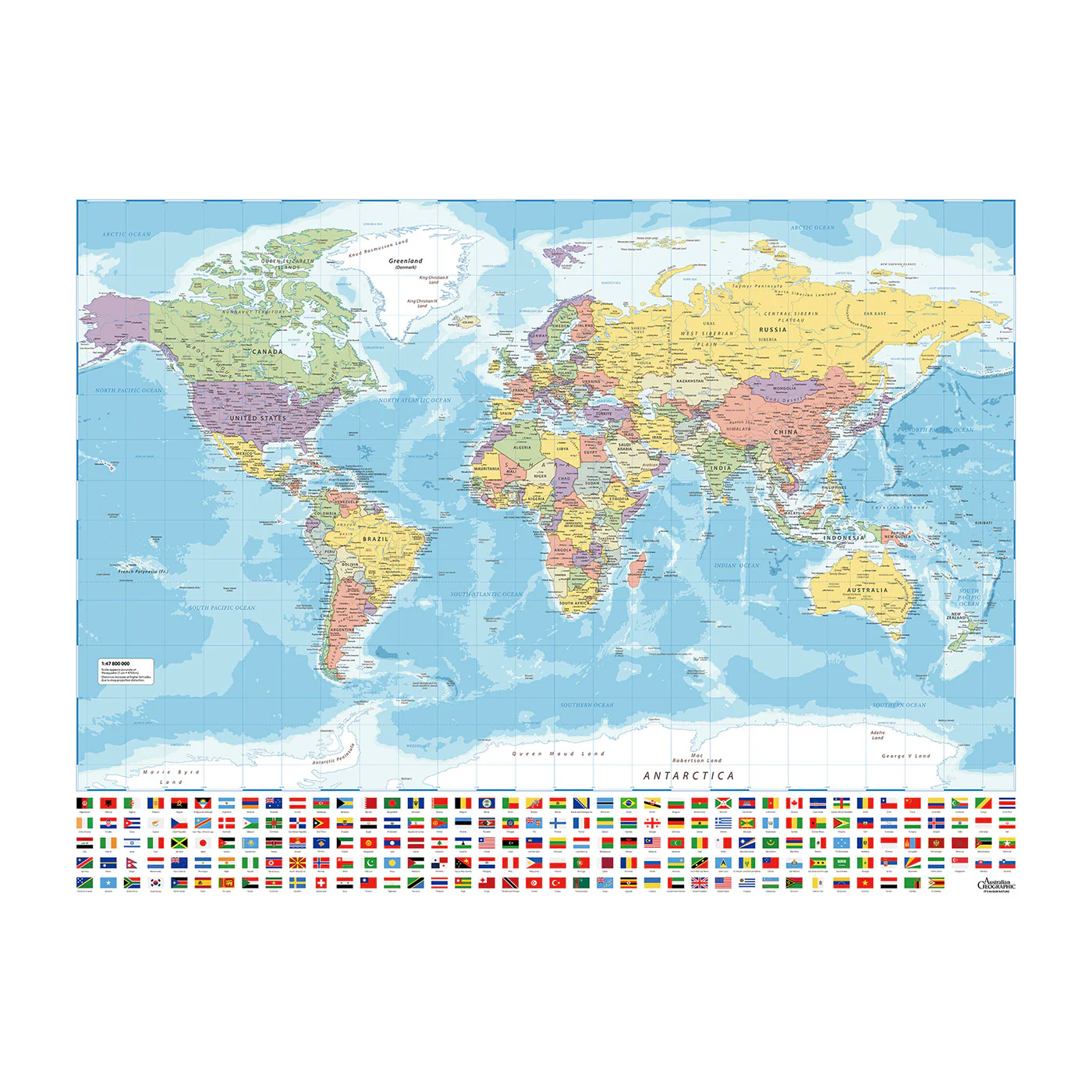 Australian Geographic Scratch Map - World