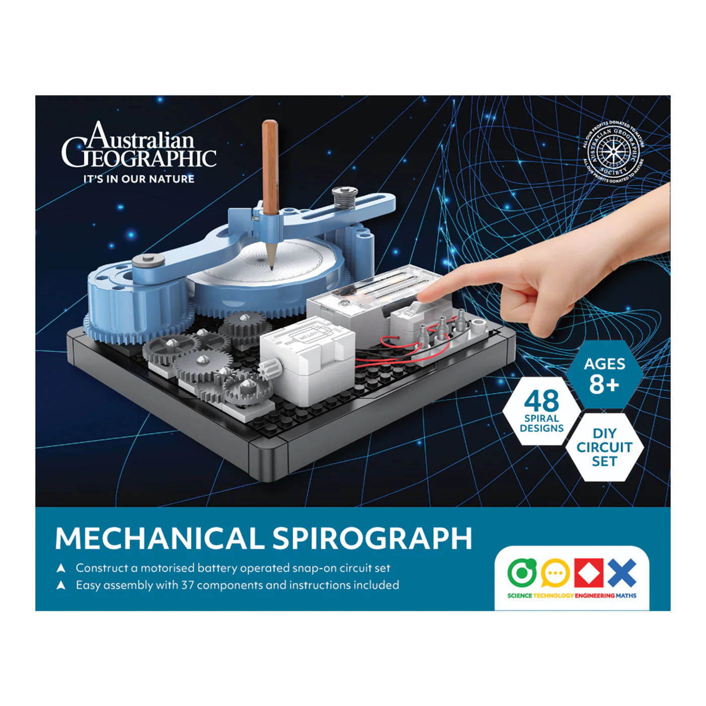 Australian Geographic STEM Mechanical Spirograph