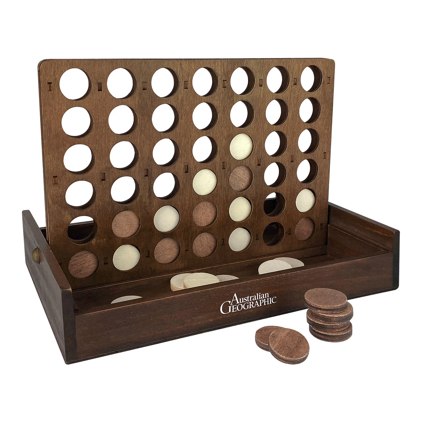 Australian Geographic Wooden Games: Four in a Row