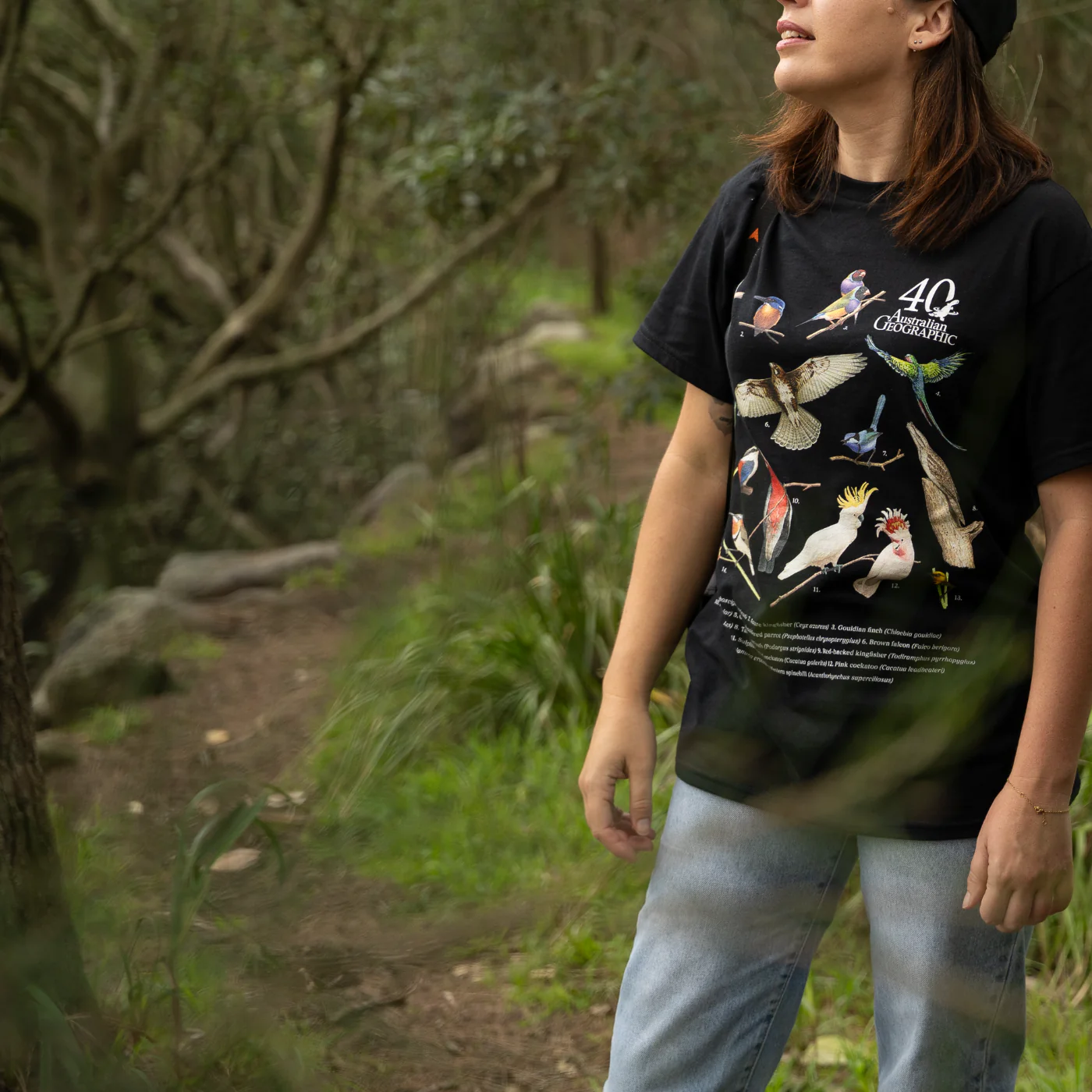 Birds of Australia Unisex Black Adults T-Shirt - Australian Geographic 40th Anniversary - Image 5