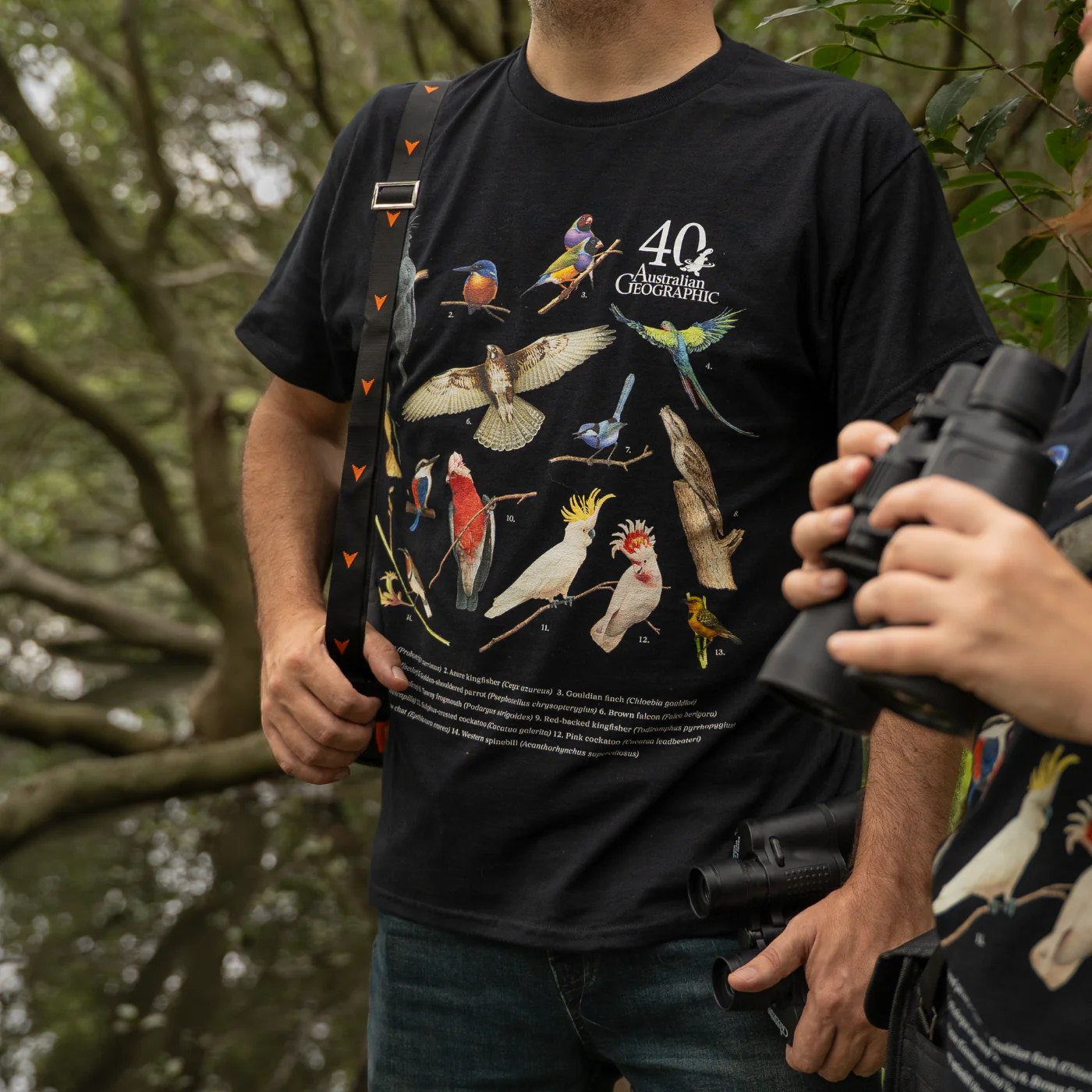 Birds of Australia Unisex Black Adults T-Shirt - Australian Geographic 40th Anniversary - Image 6