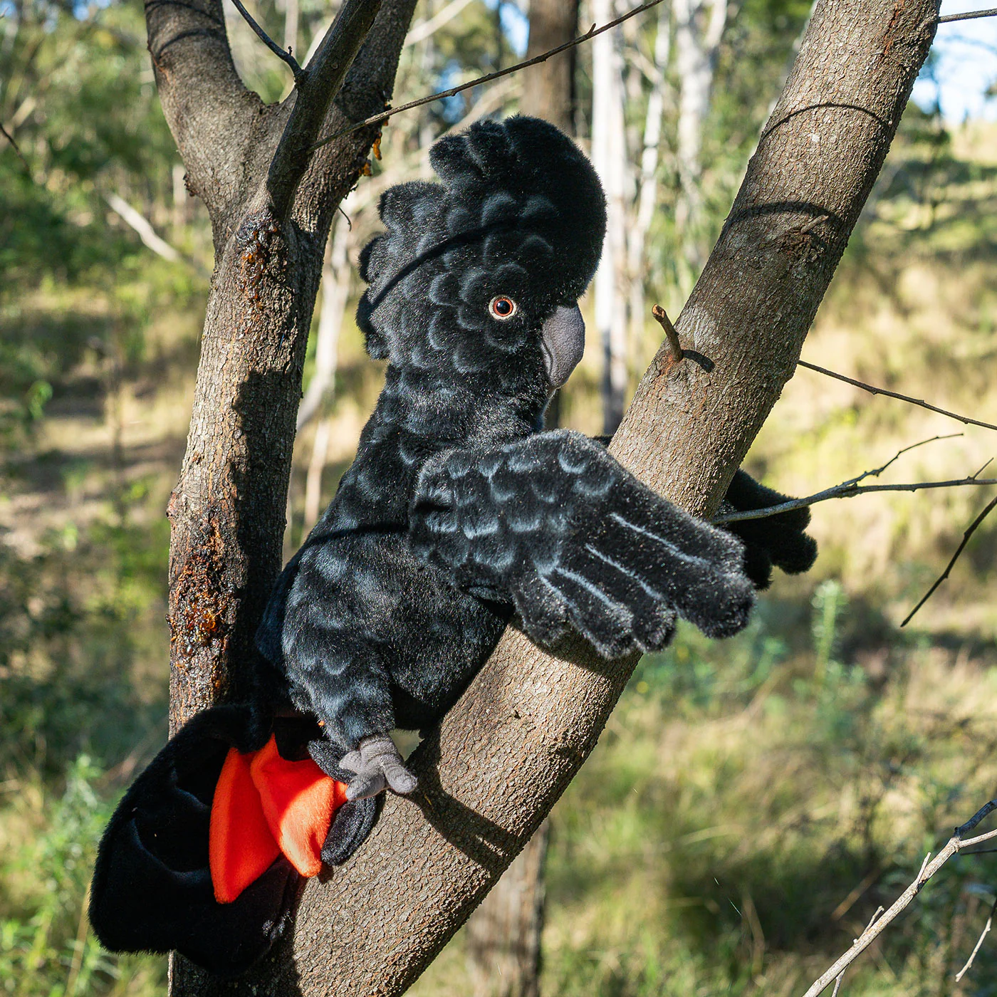 Hansa Black Cockatoo Puppet - Image 2