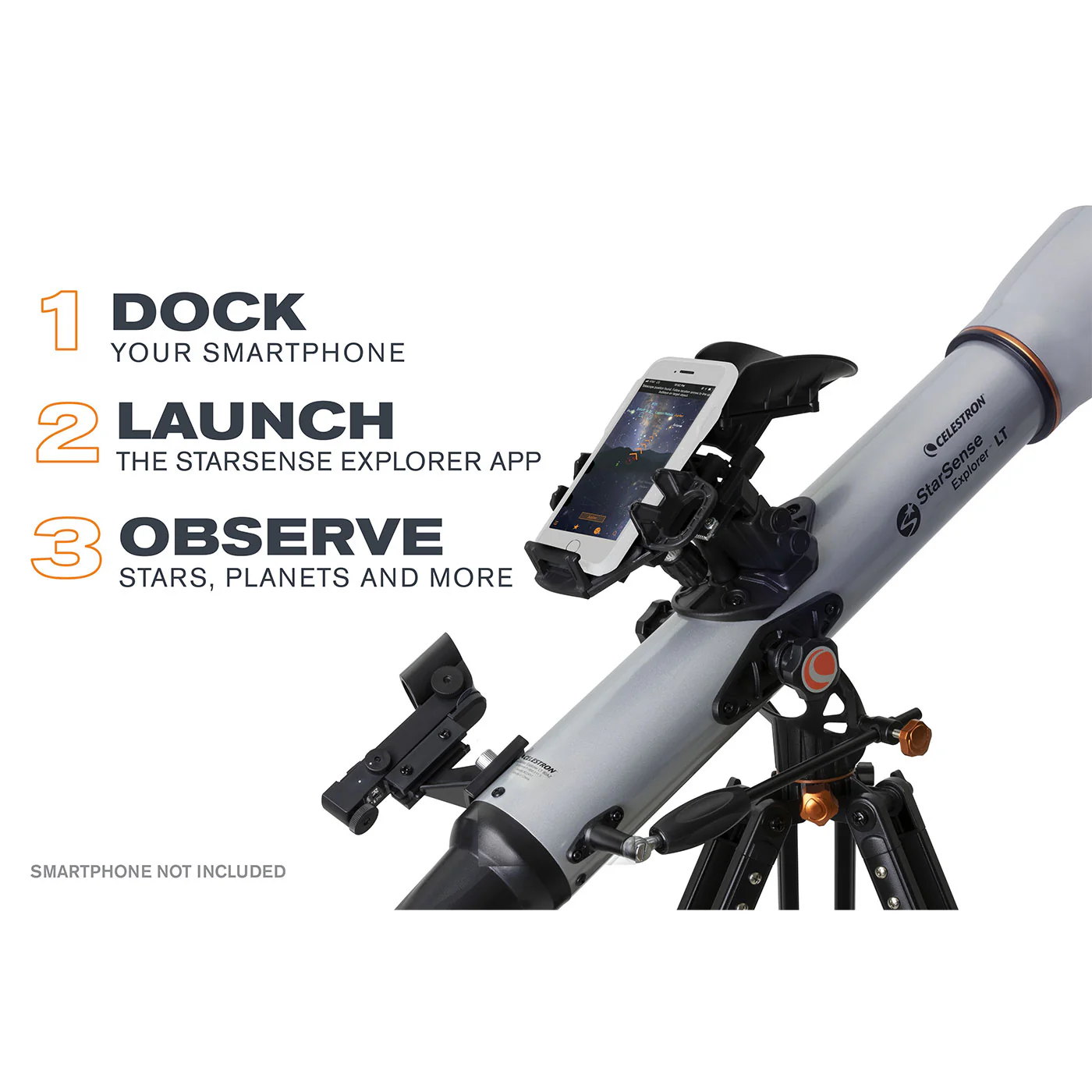Celestron Starsense Explorer™ LT 80AZ Smartphone App-Enabled Refractor Telescope - Image 4