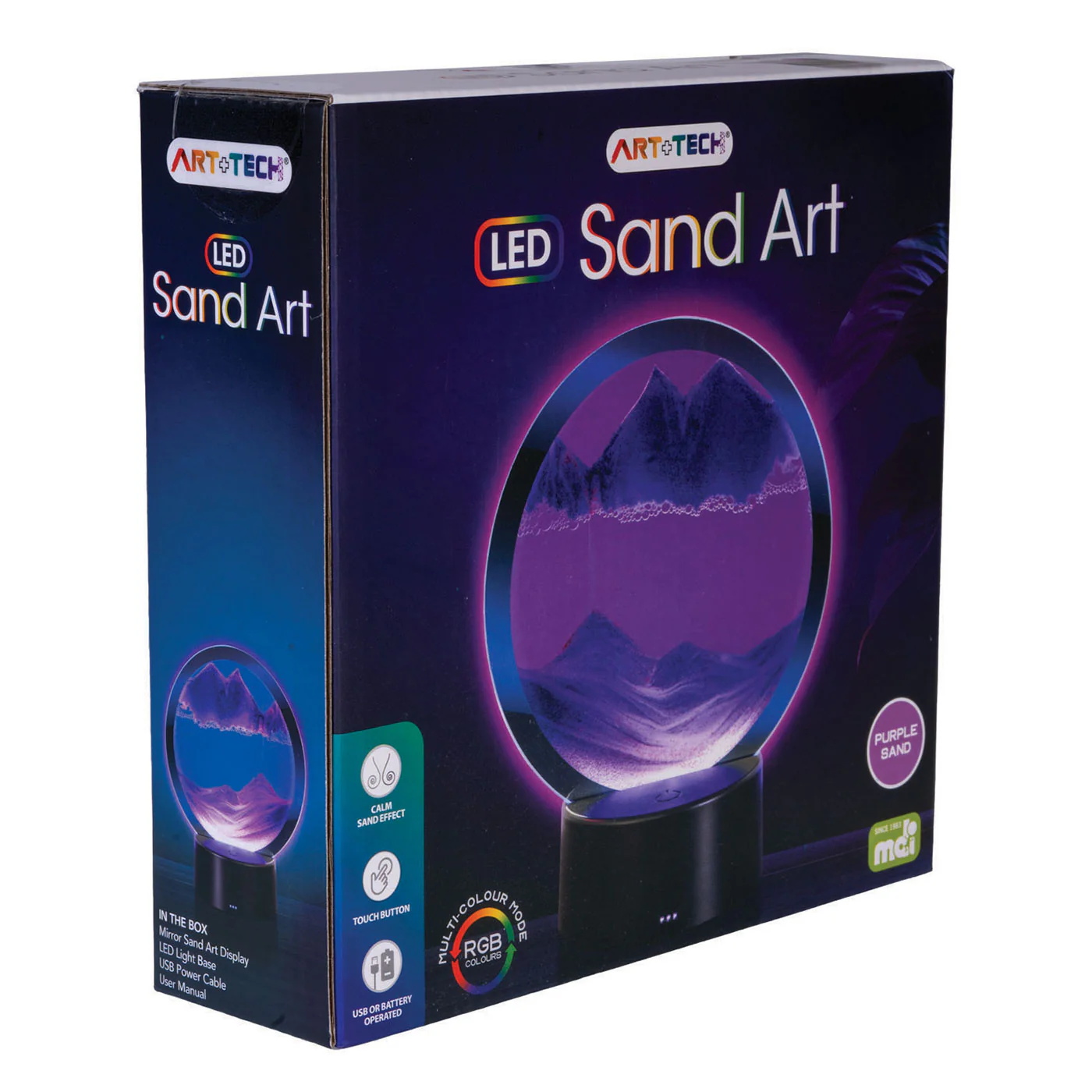 Circular LED Sand Art - Purple - Image 3