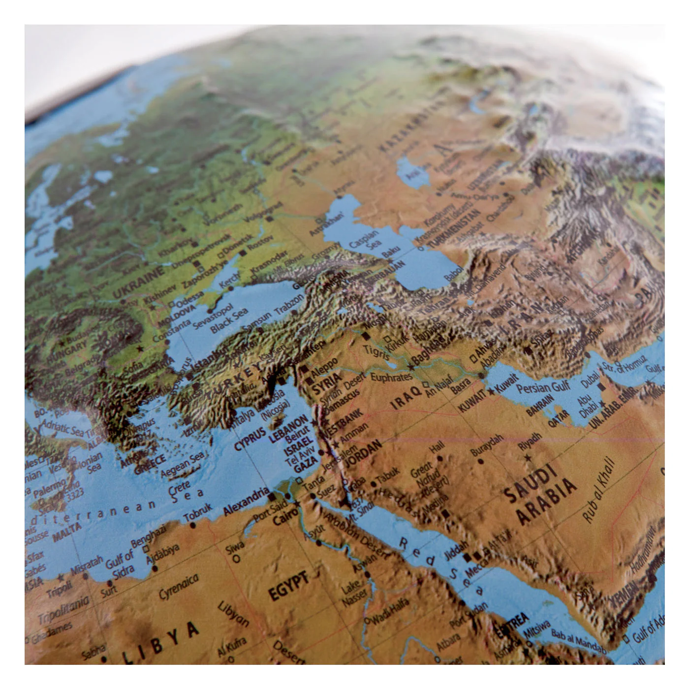 Classic R4 Relief Physical - Political World Globe - Image 3