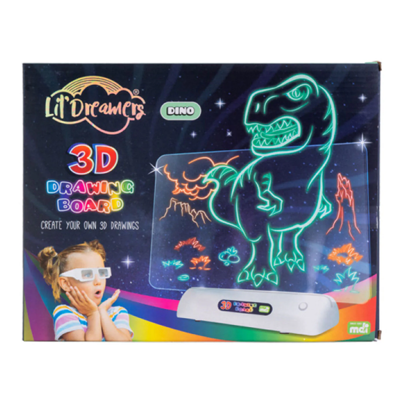 Dino Island's 3D Illuminate Drawing Board