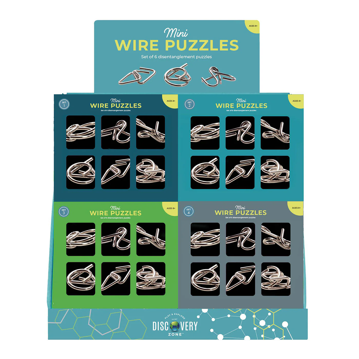 Discovery Zone Mini Wire Puzzles Set of 6 Assorted