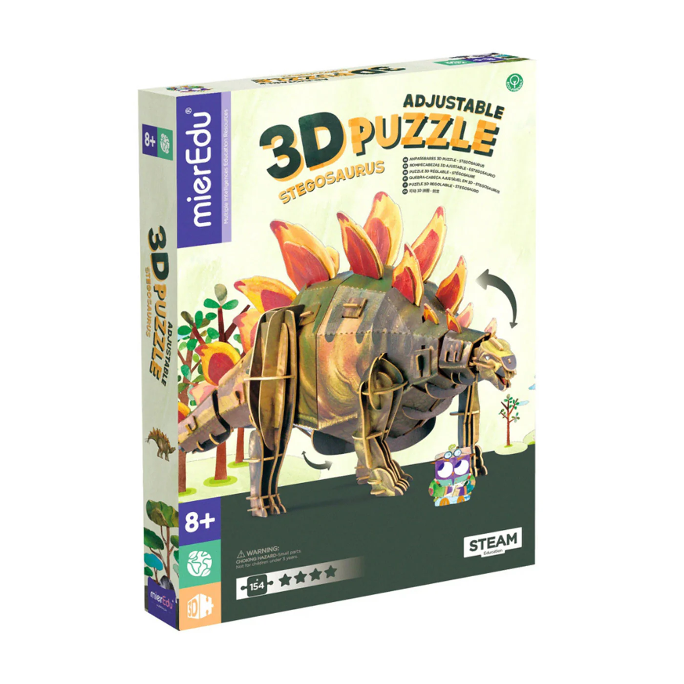 mierEdu: Adjustable 3D Puzzle - Stegosaurus Deluxe
