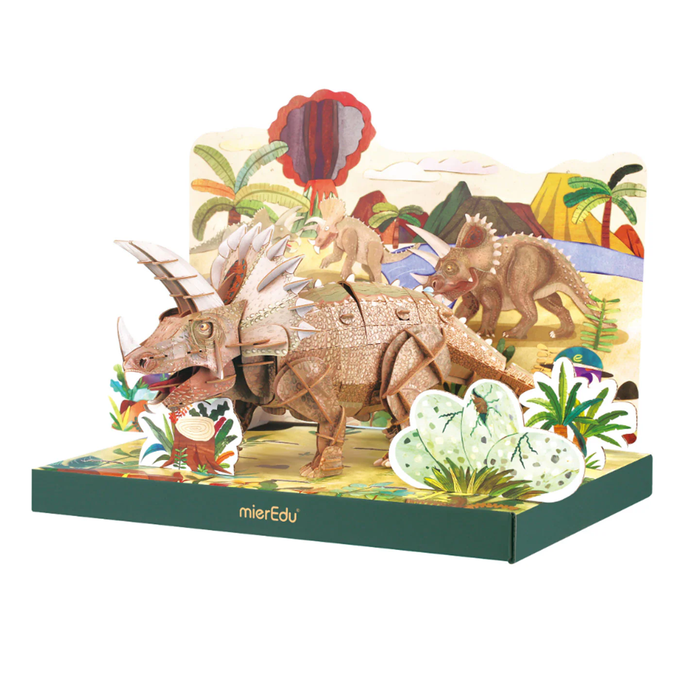 mierEdu: Adjustable 3D Puzzle - Triceratops Deluxe - Image 4