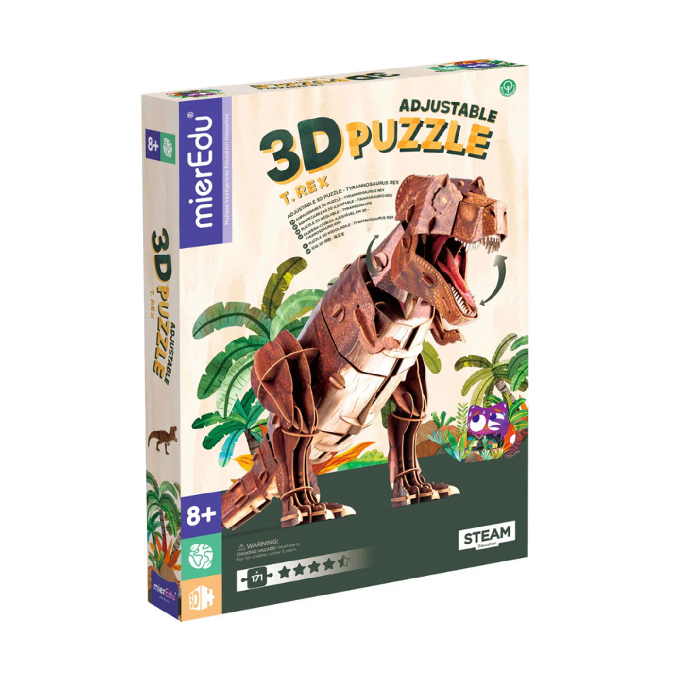 mierEdu: Adjustable 3D Puzzle - Tyrannosaurus Rex Deluxe