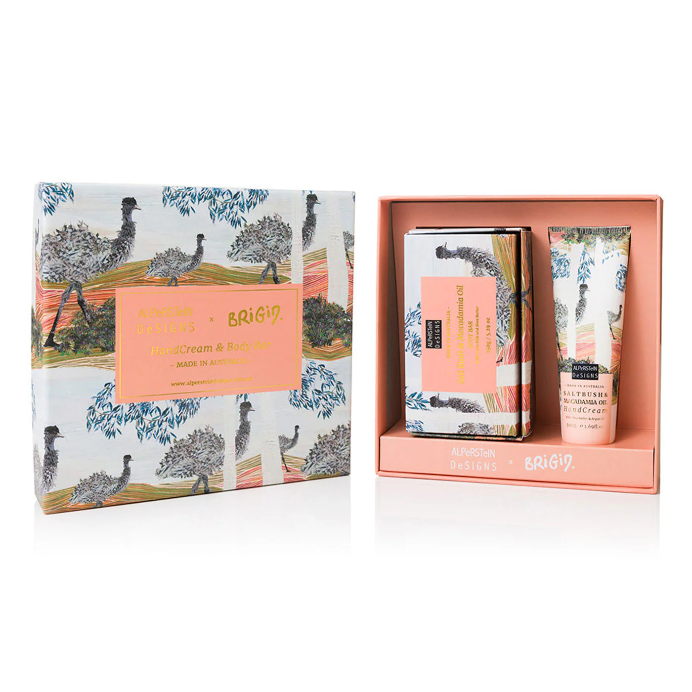 Saltbush & Macadamia Handcream & Body Bar Gift Box