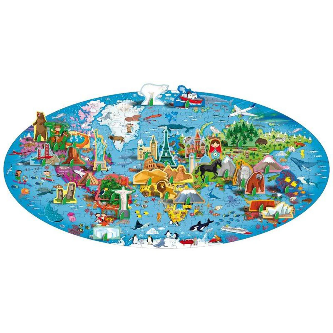 Sassi Travel, Learn and Explore - Puzzle and Book Set - The Earth, 200 pcs - Image 2